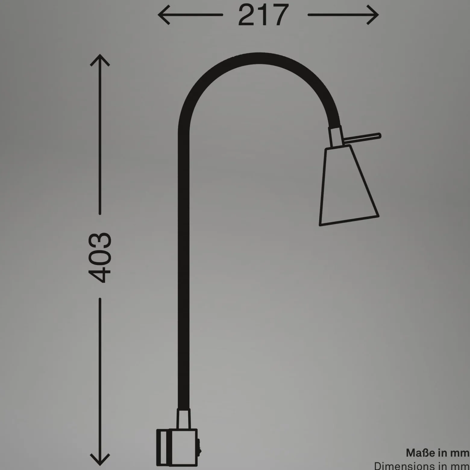 LED-seinävalaisin Tuso, beige, sängyn kiinnitys, metalli, taipuisa varsi
