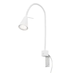 LED-seinävalaisin Tuso, valkoinen, sängyn kiinnitys, metalli