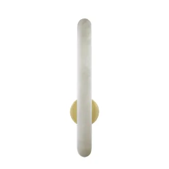 LED-seinävalaisin 2547, valkoinen, korkeus 37 cm, alabasteri, himmennettävä