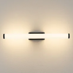 LED-seinävalaisin VINA S, musta, leveys 40 cm, IP44, CCT