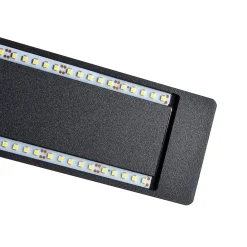 LED-seinävalaisin Zig Zag, musta, leveys 53 cm