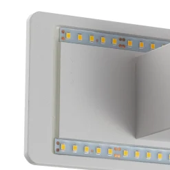 LED-seinävalaisin Zig Zag valkoinen, leveys 29 cm