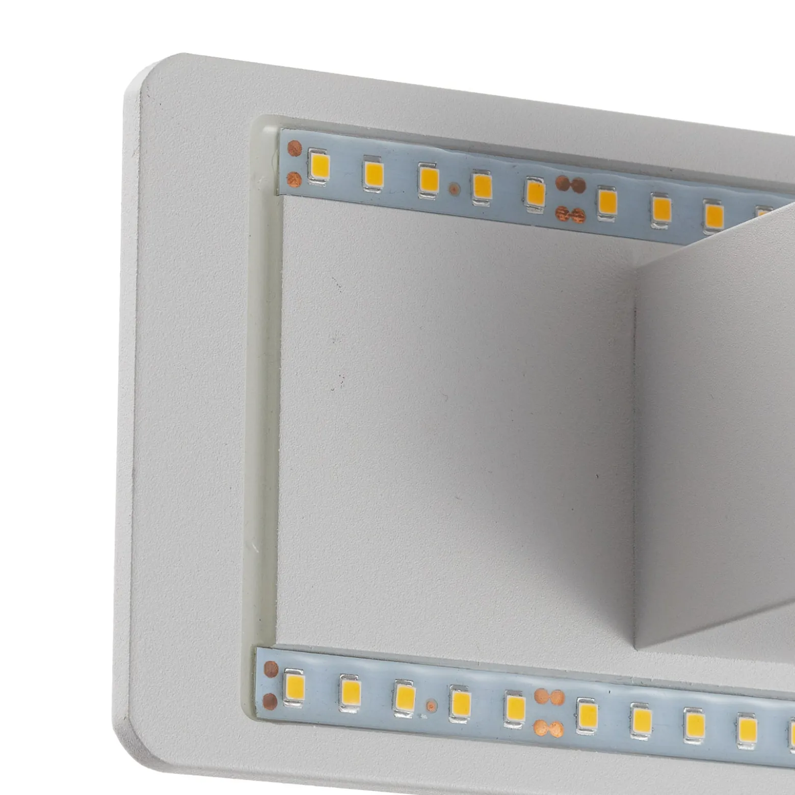 LED-seinävalaisin Zig Zag valkoinen, leveys 29 cm