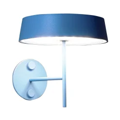 LED-seinävalo Miram, akku, himmennettävä, sininen