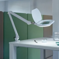 LED-suurennuslasivalaisin MAULcrystal, valkoinen, kiinnike, himmennettävä