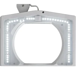 LED-suurennuslasivalaisin MAULvitrum, valkoinen, puristin, metallia