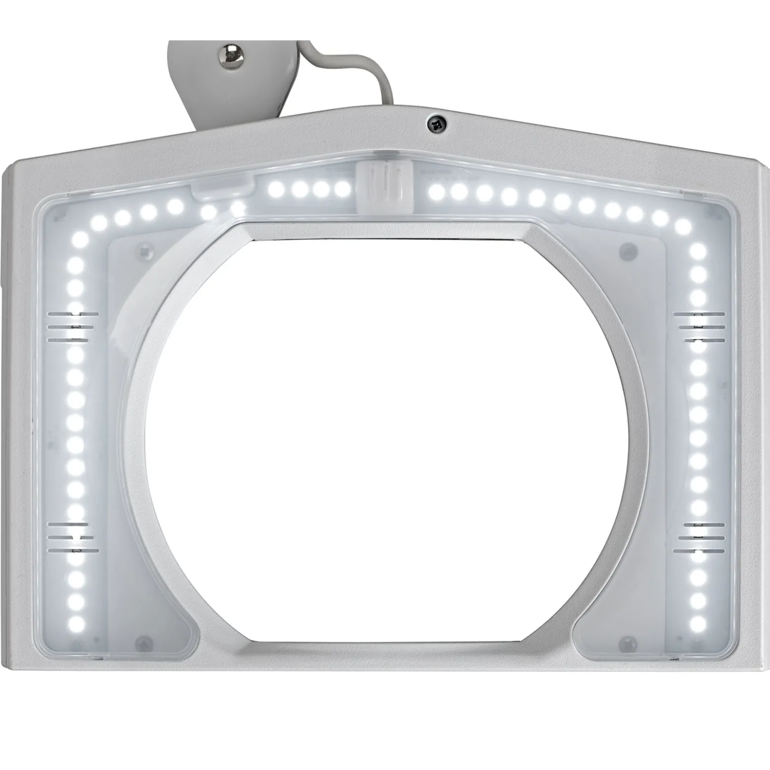 LED-suurennuslasivalaisin MAULvitrum, valkoinen, puristin, metallia