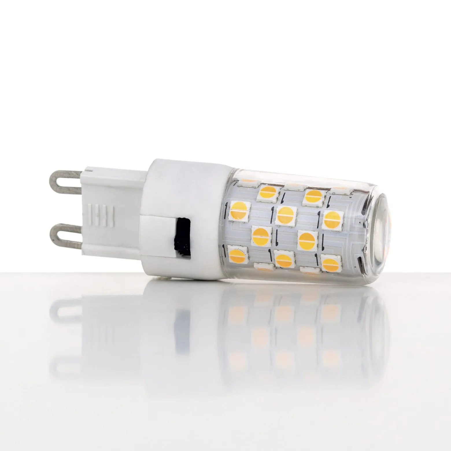 LED tappilamppu G9, 4 W, CCT, 370 lm, himmennettävä, läpinäkyvä, läpinäkyvä