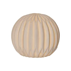 LED terassivalaisin Sandy, Ø 25,5 cm valkoinen muoviparisto