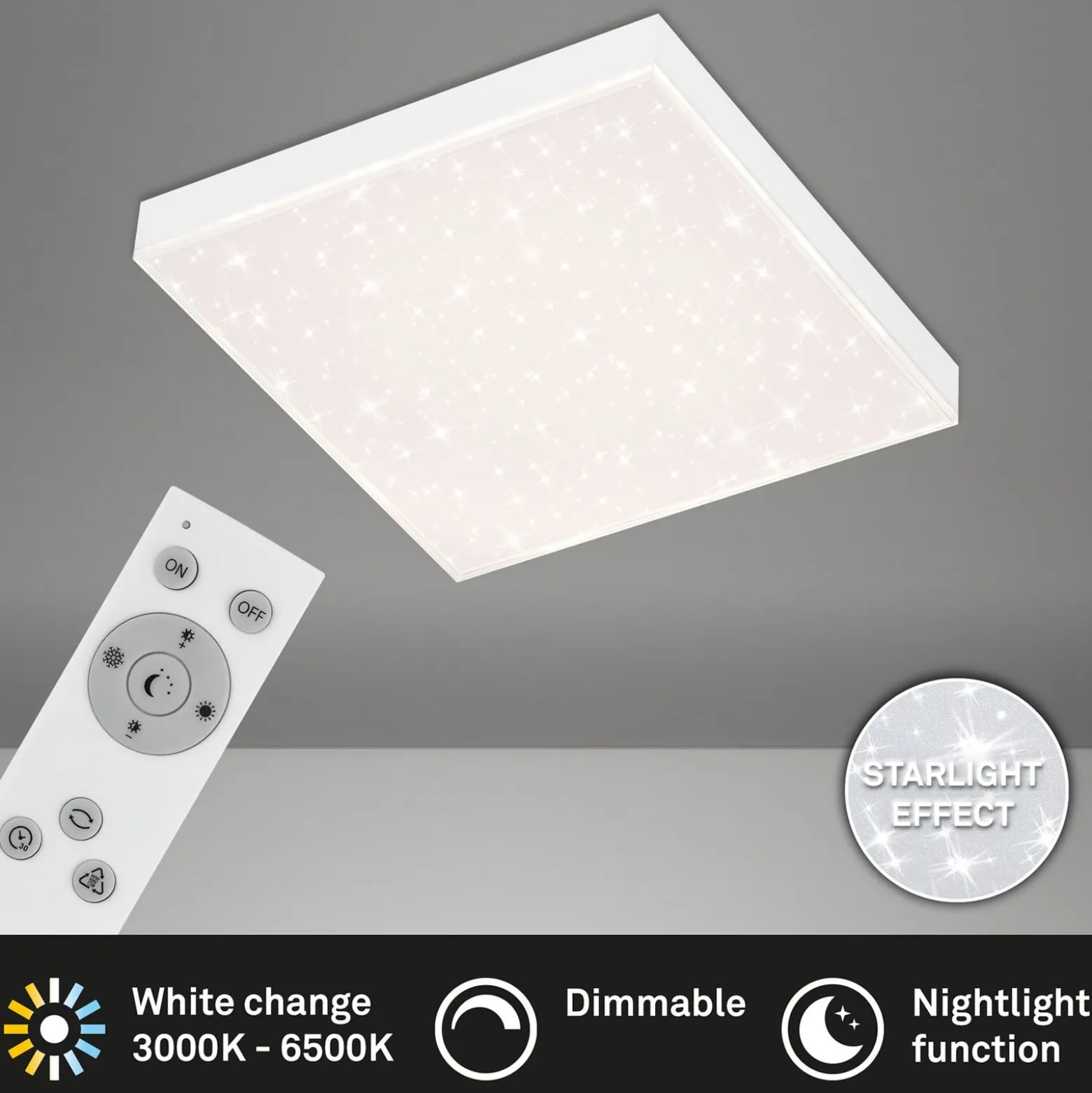 LED-tähtitaivas Frameless CCT, 30x30cm