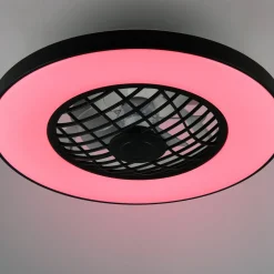 LED-tuuletin Linköping hiljainen CCT RGB kaukosäädin kaiutin