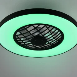LED-tuuletin Linköping hiljainen CCT RGB kaukosäädin kaiutin