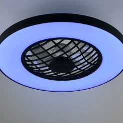 LED-tuuletin Linköping hiljainen CCT RGB kaukosäädin kaiutin