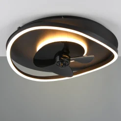 LED-tuuletin Sortland, DC, hiljainen, 50 cm, CCT, kaukosäädin
