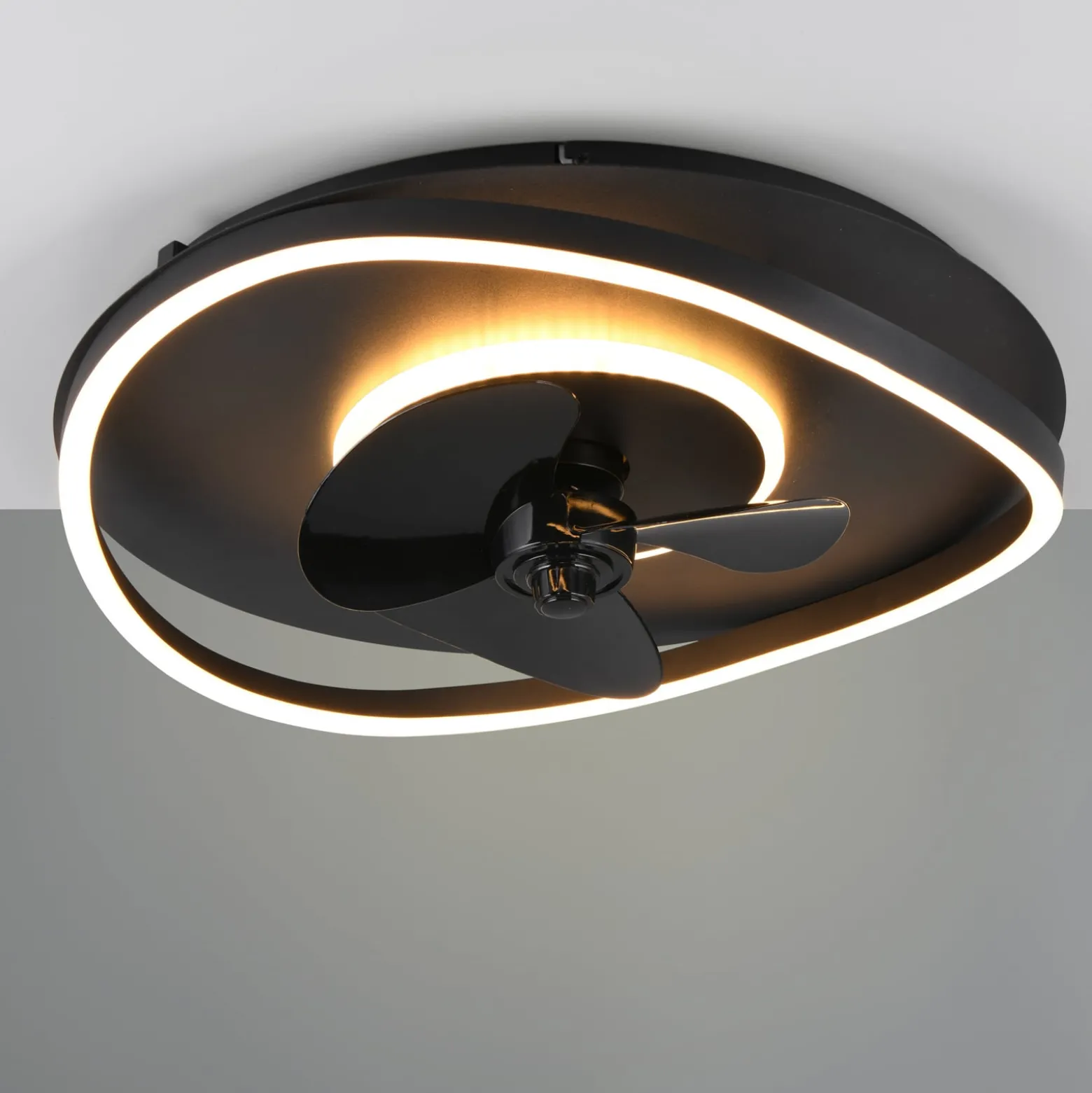 LED-tuuletin Sortland, DC, hiljainen, 50 cm, CCT, kaukosäädin