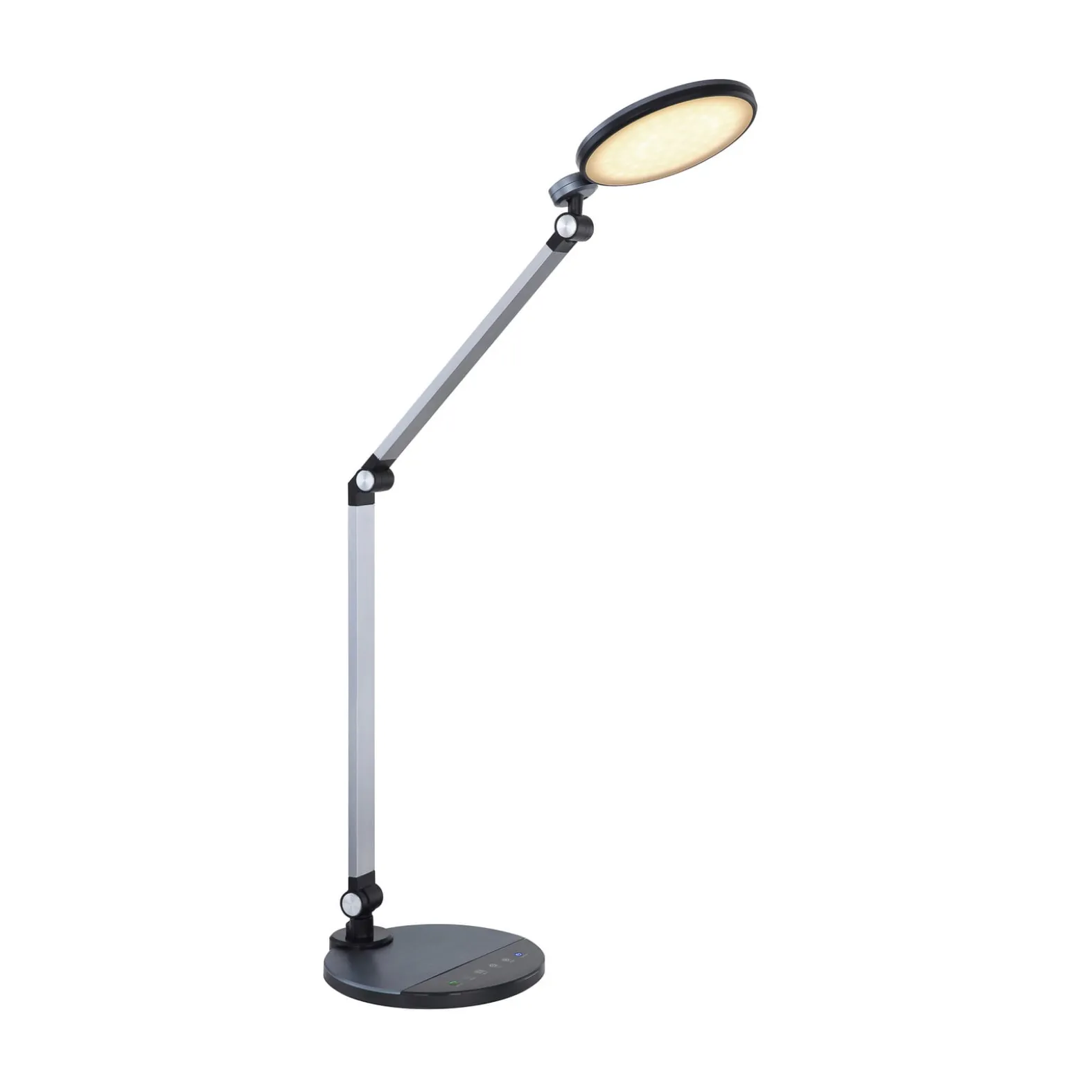 LED-työpöytävalaisin Konsti, korkeus 90 cm, musta, metalli