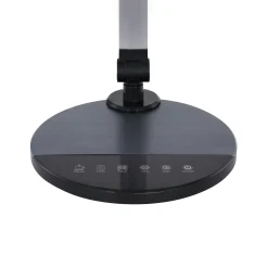 LED-työpöytävalaisin Konsti, korkeus 90 cm, musta, metalli