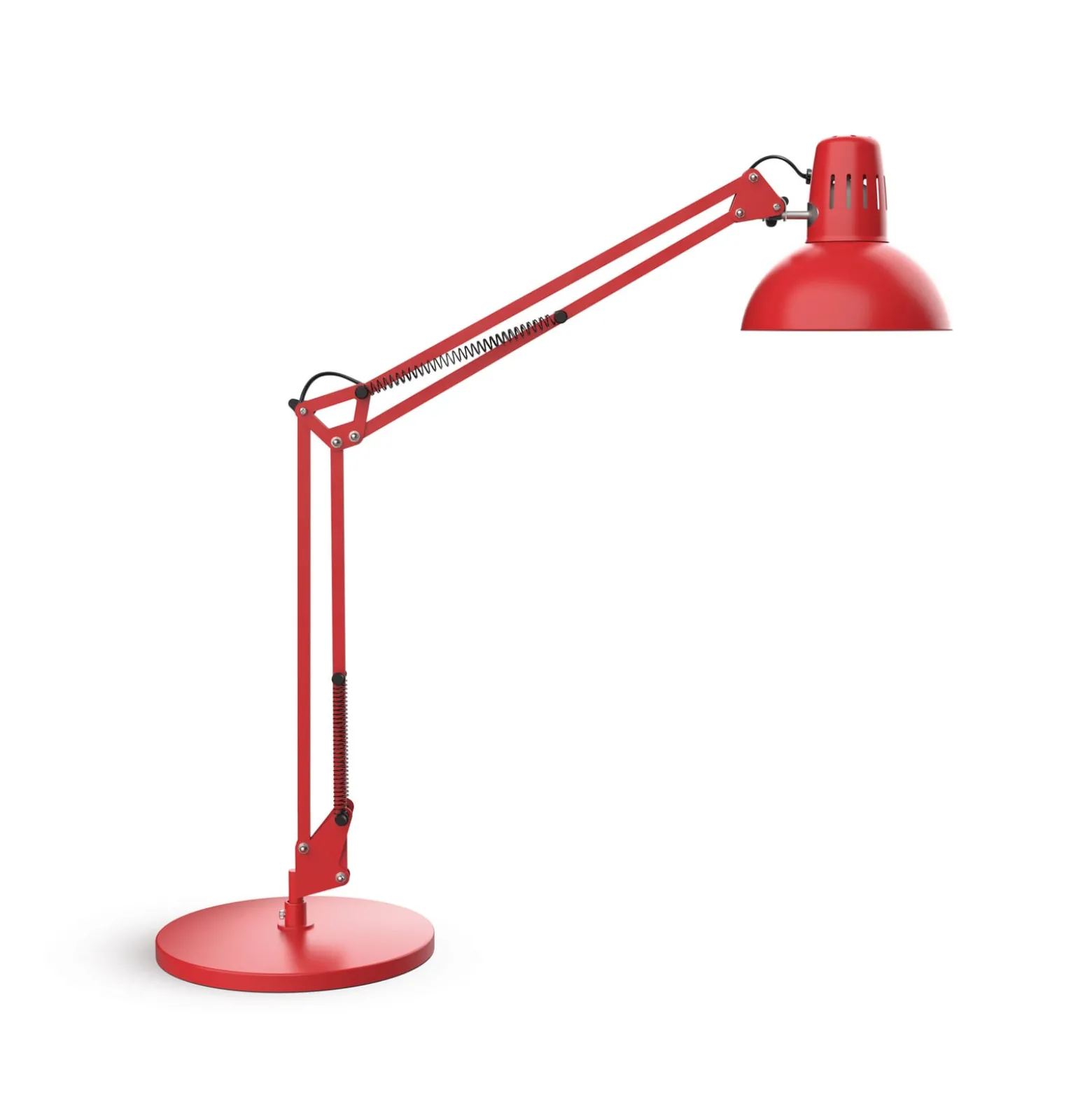 LED-työpöytävalaisin MAULstudy, punainen, teräs, 49 cm, E27