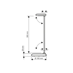 LED-työpöytävalaisin MAULstudy, punainen, teräs, 49 cm, E27