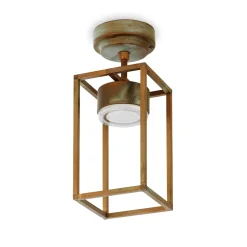 LED-ulkokattolamppu Cubic 3373 messinki/opaali