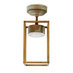 LED-ulkokattolamppu Cubic 3373 messinki/opaali