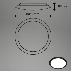 LED-ulkokattovalaisin 3766015 IP44, musta