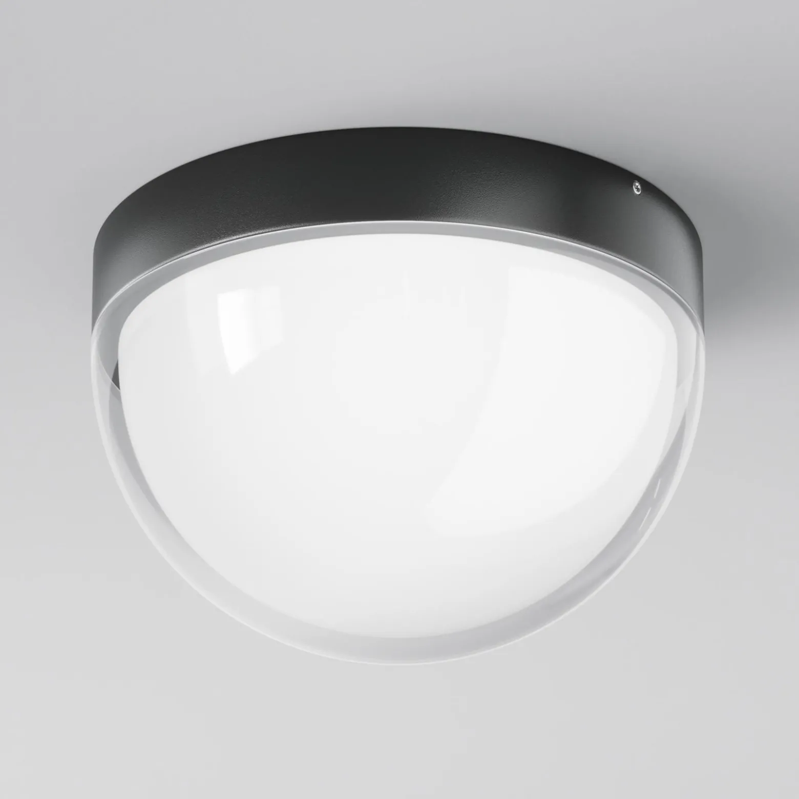 LED-ulkokattovalaisin Mon, grafiitti, Ø 18 cm, IP65, 3 000 K