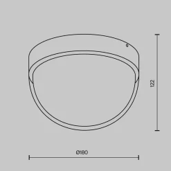 LED-ulkokattovalaisin Mon, grafiitti, Ø 18 cm, IP65, 3 000 K