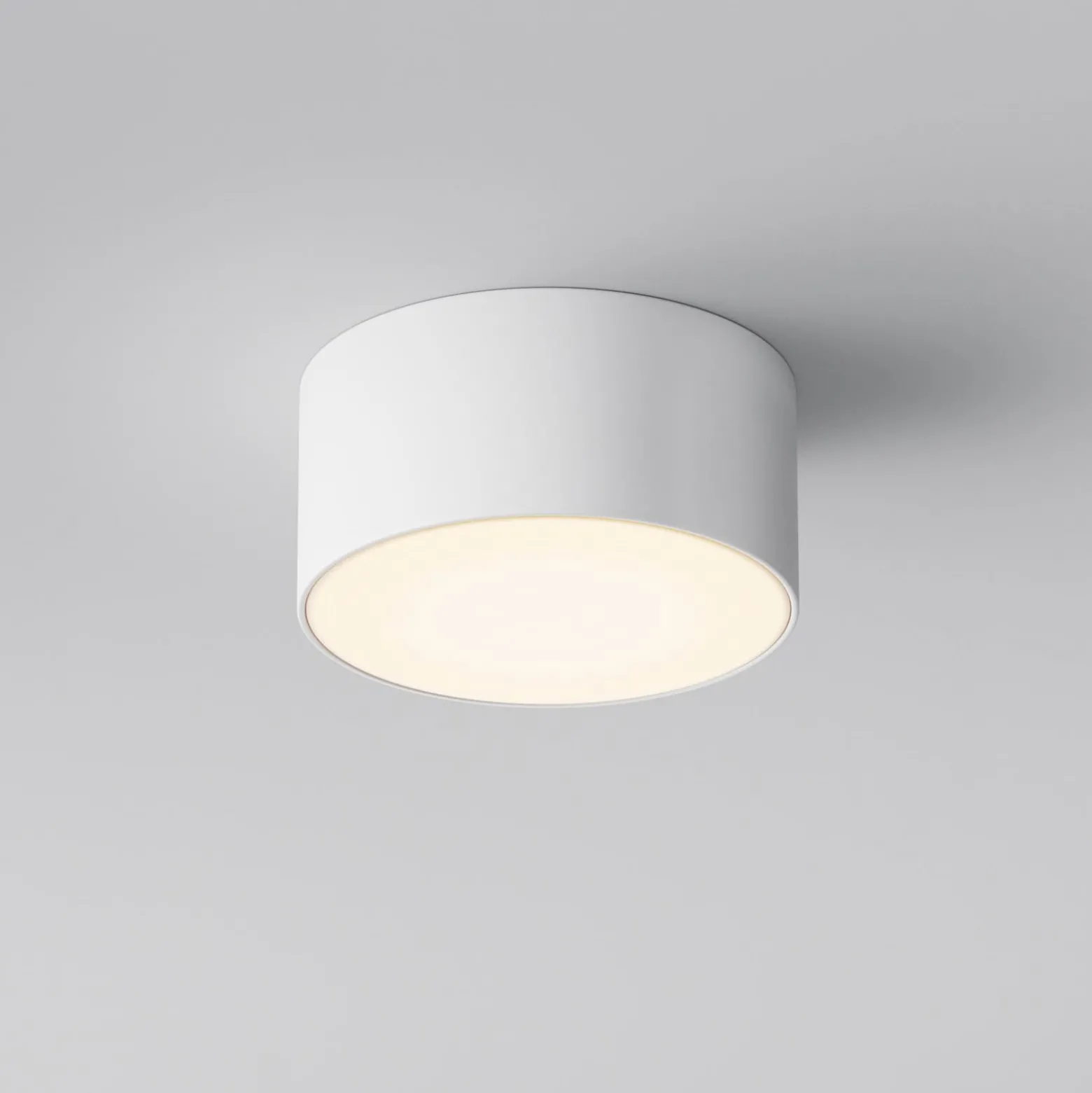 LED-ulkokattovalaisin Zon, valkoinen, Ø 12 cm, 3 000 K, metalli