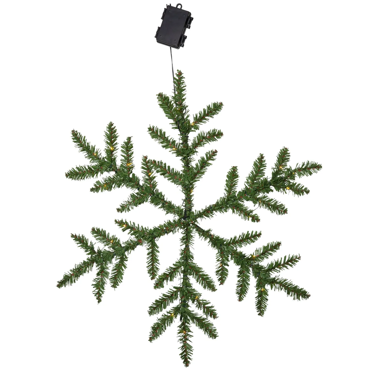LED-ulkokoristevalo Snowflake, paristokäyttöinen