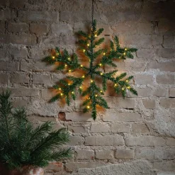 LED-ulkokoristevalo Snowflake, paristokäyttöinen