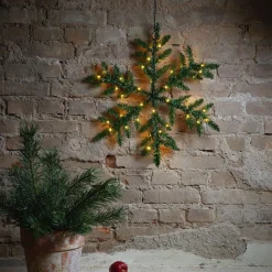 LED-ulkokoristevalo Snowflake, paristokäyttöinen