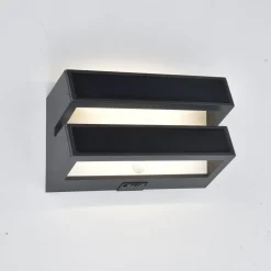 LED-ulkoseinälamppu BARLO, tummanharmaa, 21 cm, liiketunnistin, IP54