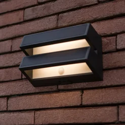 LED-ulkoseinälamppu BARLO, tummanharmaa, 21 cm, liiketunnistin, IP54