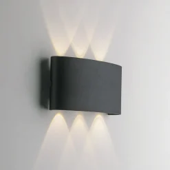 LED-ulkoseinälamppu Betle, antrasiitti Leveys 17 cm Metalli CCT