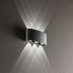 LED-ulkoseinälamppu Betle, antrasiitti Leveys 17 cm Metalli CCT