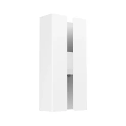 LED-ulkoseinälamppu Briscola, valkoinen, korkeus 20 cm, metallia, CCT