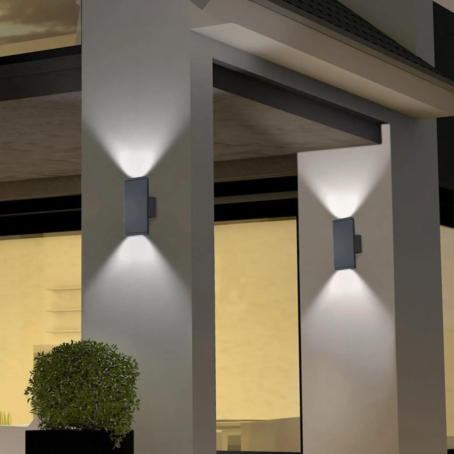 LED-ulkoseinälamppu COLORADO antrasiitti Korkeus 20 cm Metalli IP54