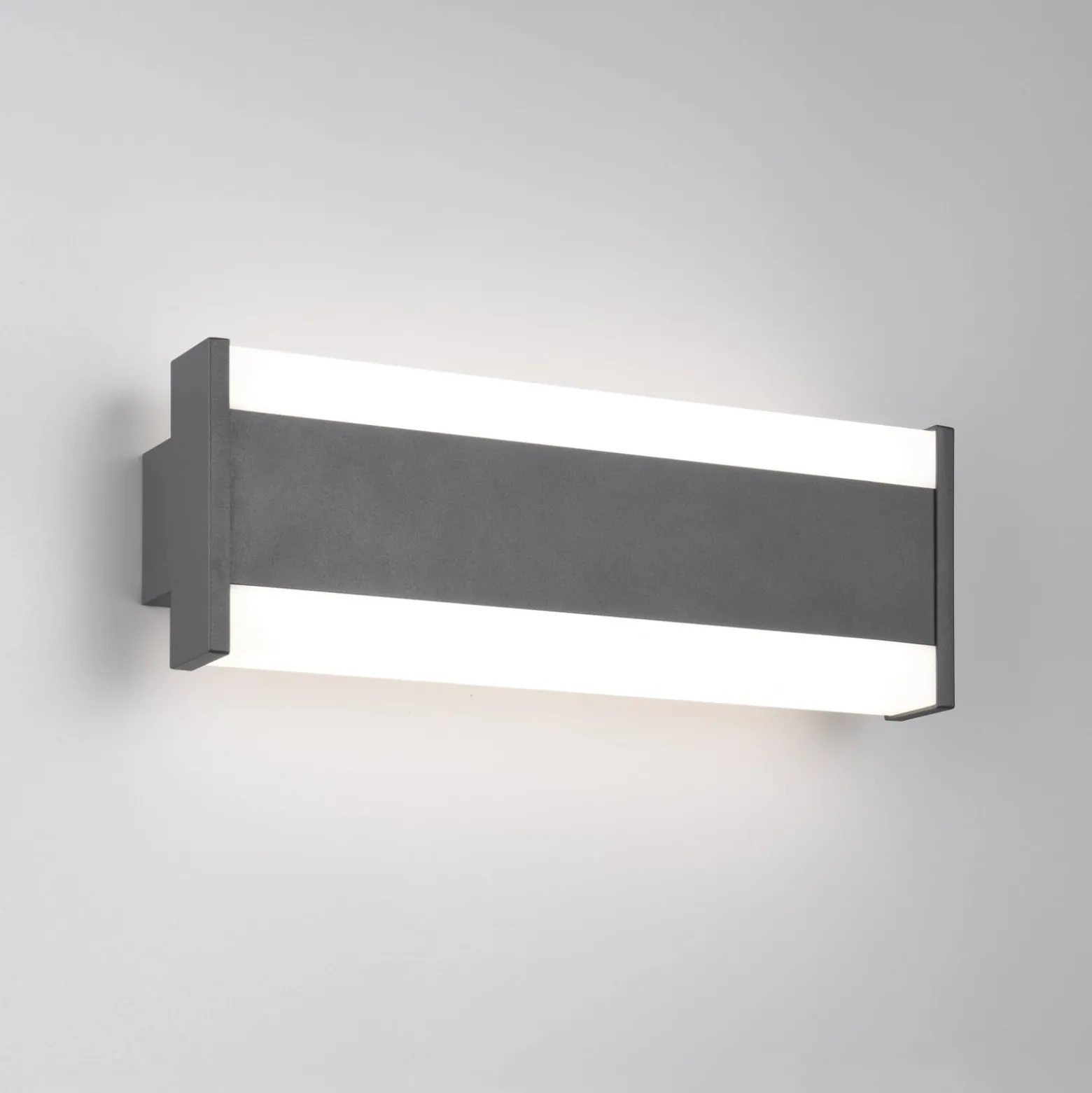 LED-ulkoseinälamppu DAWSON, 30 cm, antrasiitti IP54 CCT ylös/alas