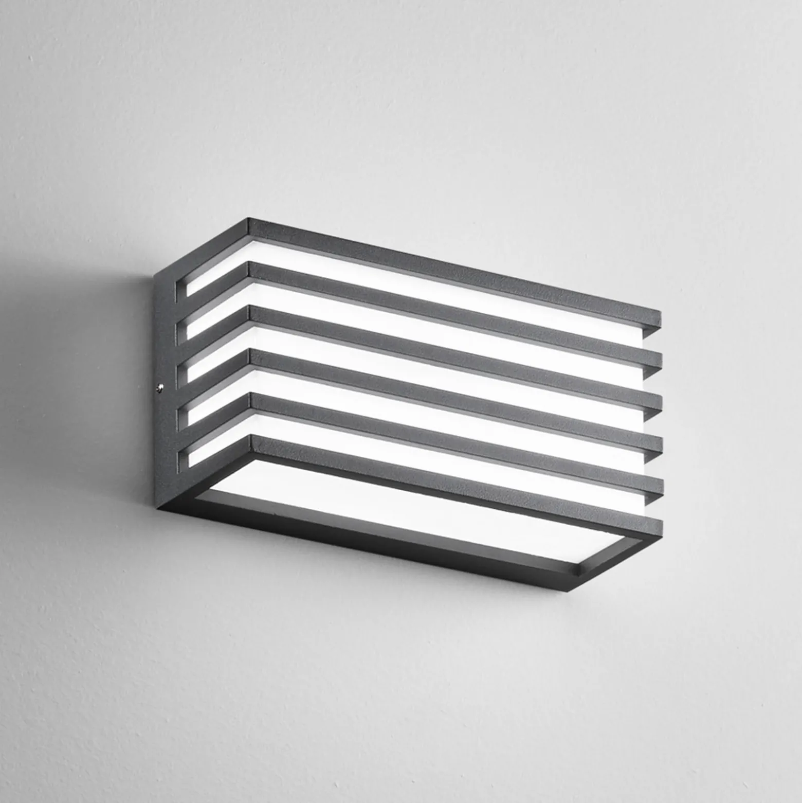 LED-ulkoseinälamppu Dukrot, antrasiitti, leveys 22 cm, metalli