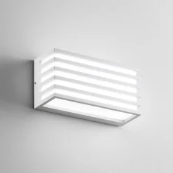 LED-ulkoseinälamppu Dukrot, valkoinen, leveys 22 cm, metalli