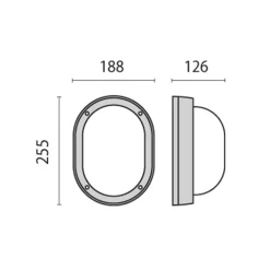 LED-ulkoseinälamppu Eko+19 LED 3 000 K antrasiitti