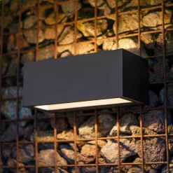 LED-ulkoseinälamppu Gemini, 22cm, 3000K, antras.