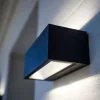 LED-ulkoseinälamppu Gemini, 22 cm, 3000K, musta