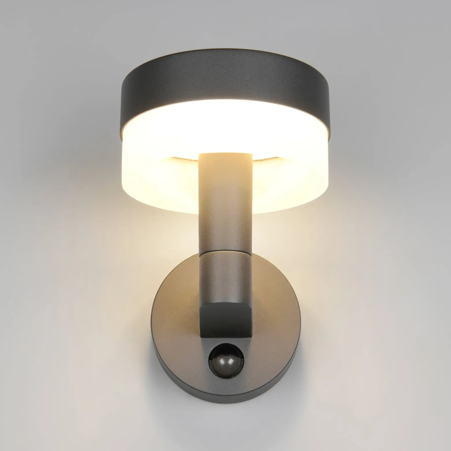 LED-ulkoseinälamppu Mackenzie Sensor antrasiitti, alumiinivalettu
