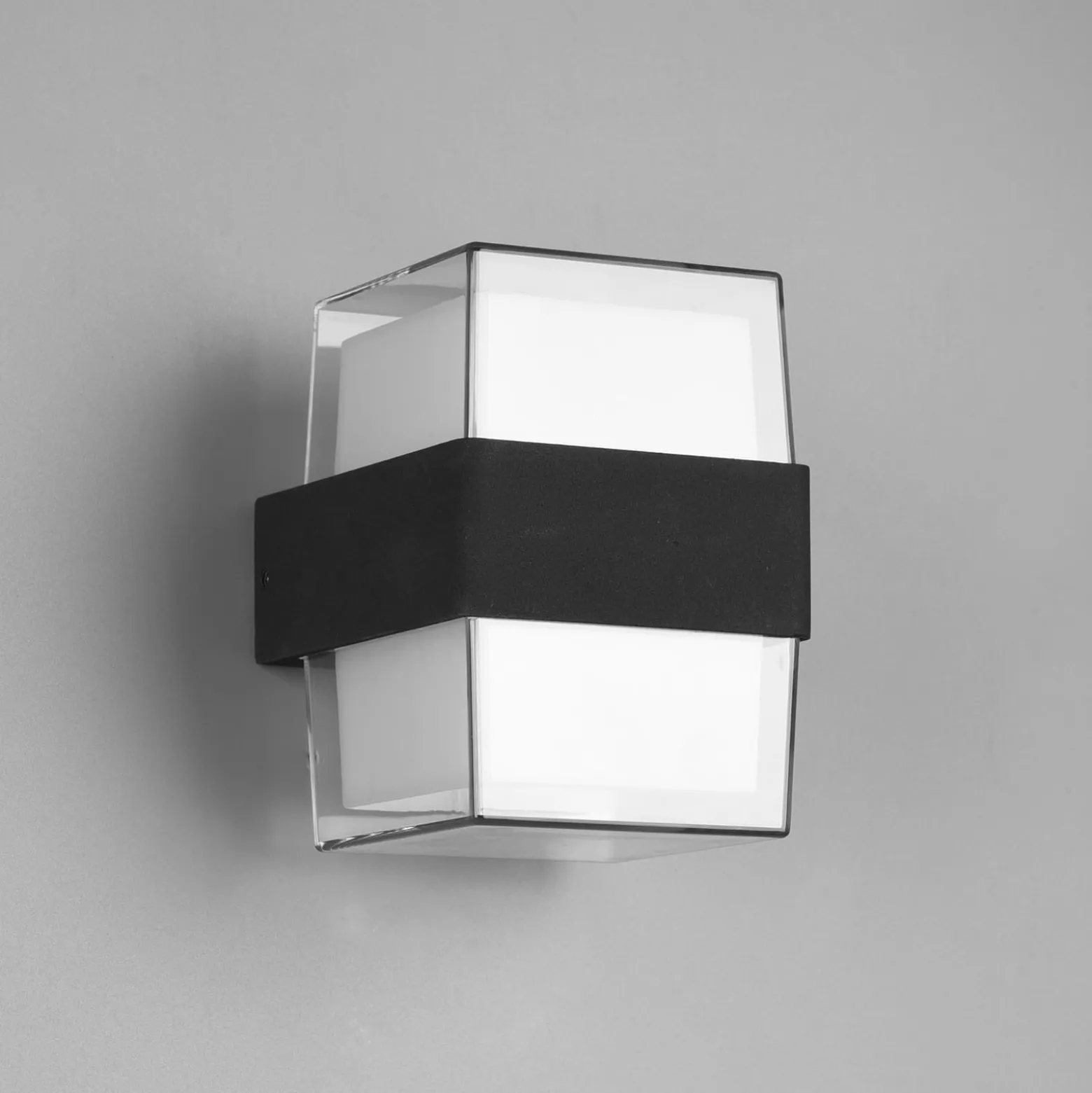 LED-ulkoseinälamppu Molina, kulmikas, antrasiitti