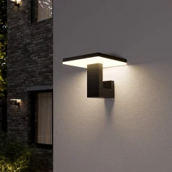 LED-ulkoseinälamppu Olesia, kulmikas