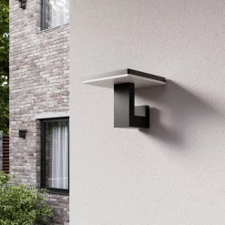 LED-ulkoseinälamppu Olesia, kulmikas