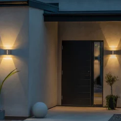LED-ulkoseinälamppu Pavia, tummanharmaa