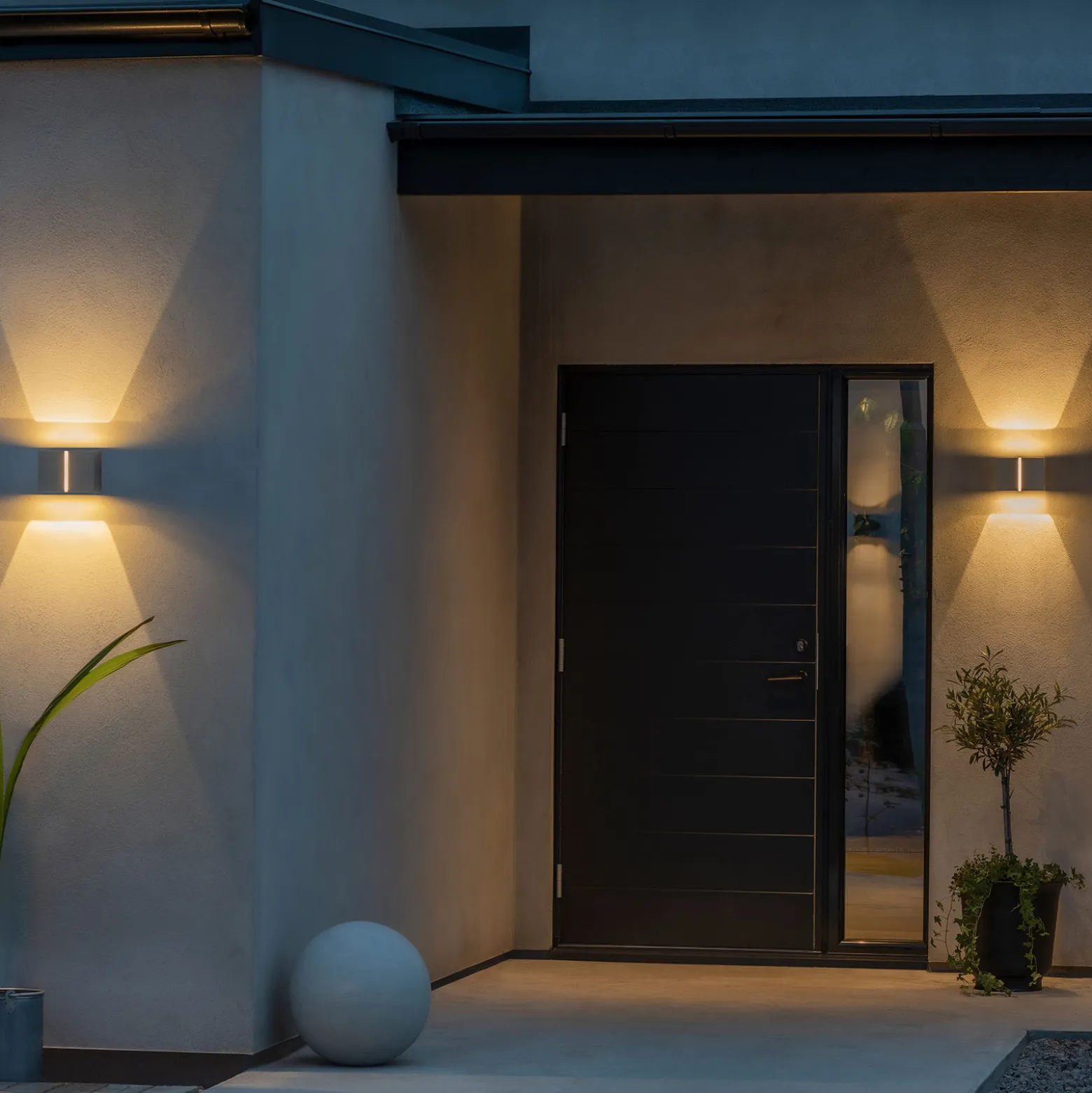 LED-ulkoseinälamppu Pavia, tummanharmaa
